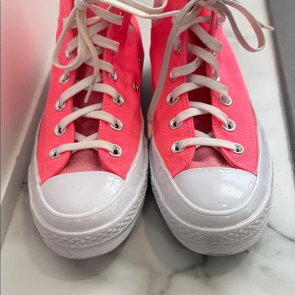 Converse Chuck 70 High top hot pink sneakers women’s size 7 - Picture 7 of 8